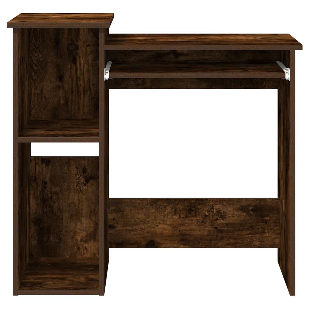 Scrivania Mensole Rovere Fumo 84x40x78 cm Legno Multistrato | homemem39