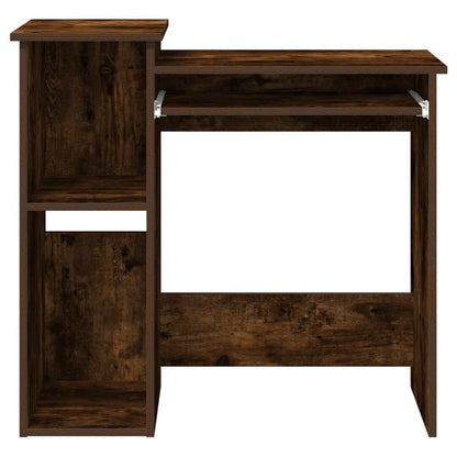 Scrivania Mensole Rovere Fumo 84x40x78 cm Legno Multistrato | homemem39