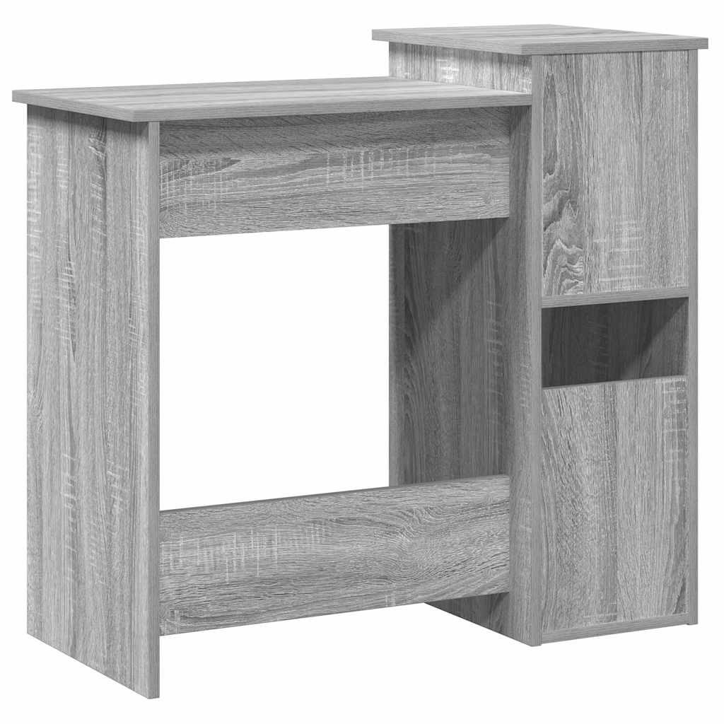 Scrivania Mensole Grigio Sonoma 84x40x78 cm Legno Multistrato | homemem39