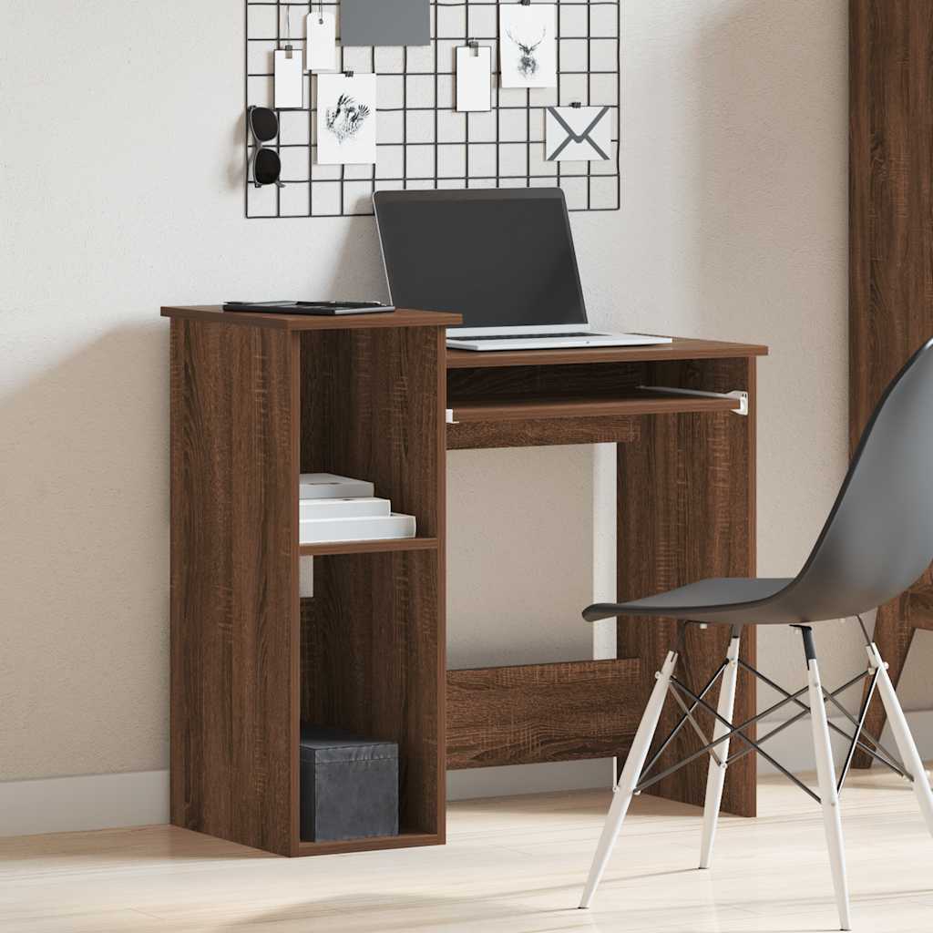 Scrivania Mensole Rovere Marrone 84x40x78 cm Legno Multistrato | homemem39