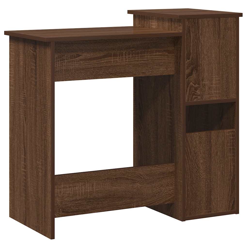Scrivania Mensole Rovere Marrone 84x40x78 cm Legno Multistrato | homemem39