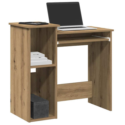 Scrivania Mensole Rovere Artigianale 84x40x78 cm Truciolato | homemem39
