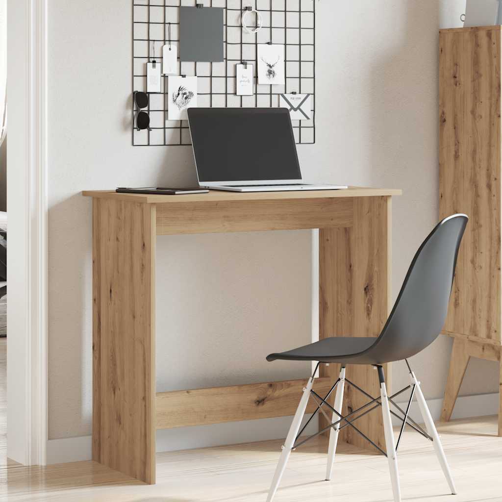 Scrivania Rovere Artigianale 80x40x75 cm in Legno Multistrato | homemem39