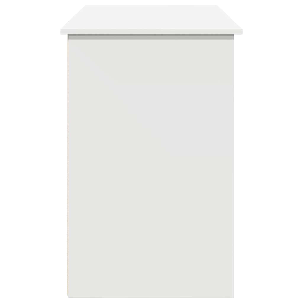 Scrivania Bianca 102x50x75 cm in Legno Multistrato - homemem39