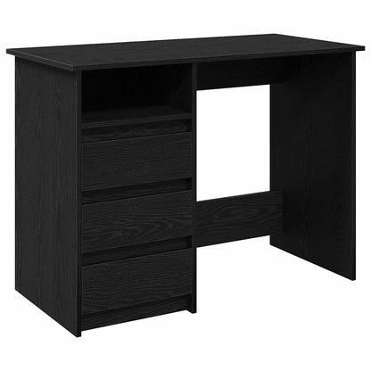 Scrivania Nera 102x50x75 cm in Legno Multistrato | homemem39