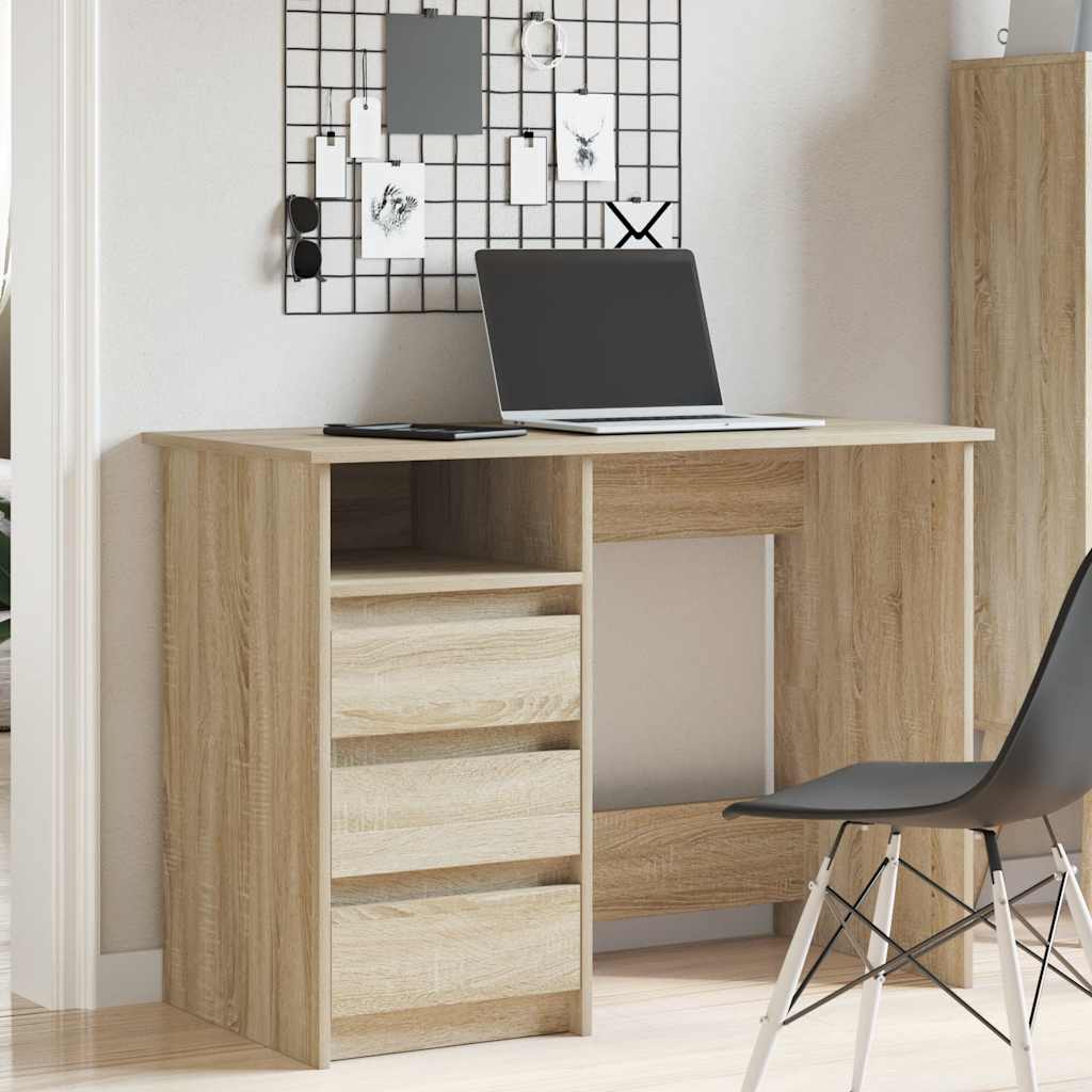 Scrivania Rovere Sonoma 102x50x75 cm in Legno Multistrato | homemem39