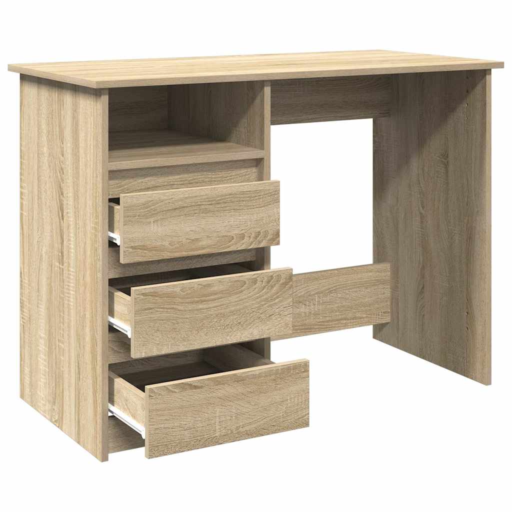 Scrivania Rovere Sonoma 102x50x75 cm in Legno Multistrato | homemem39