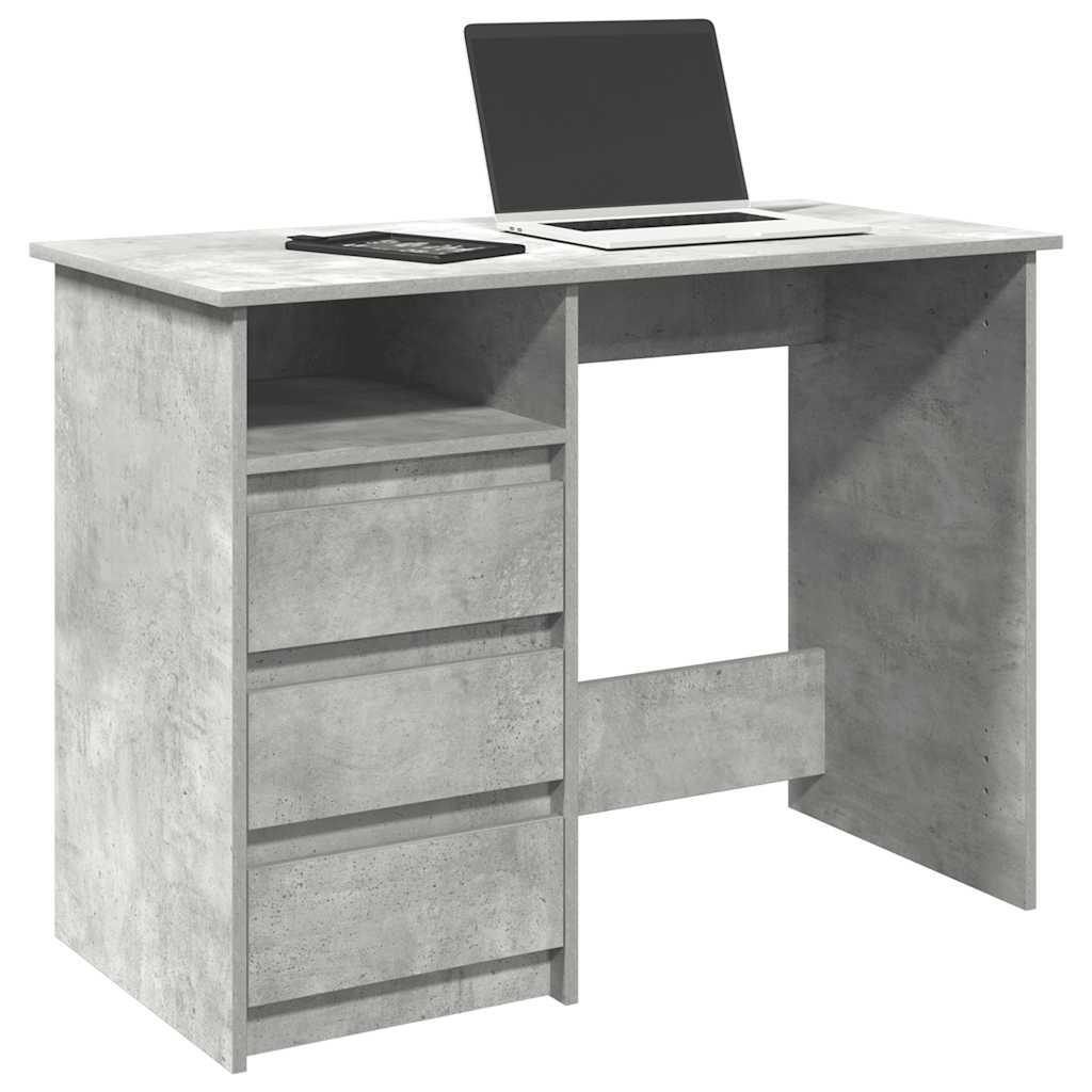 Scrivania Grigio Cemento 102x50x75 cm in Legno Multistrato | homemem39