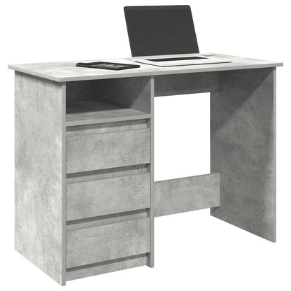 Scrivania Grigio Cemento 102x50x75 cm in Legno Multistrato | homemem39