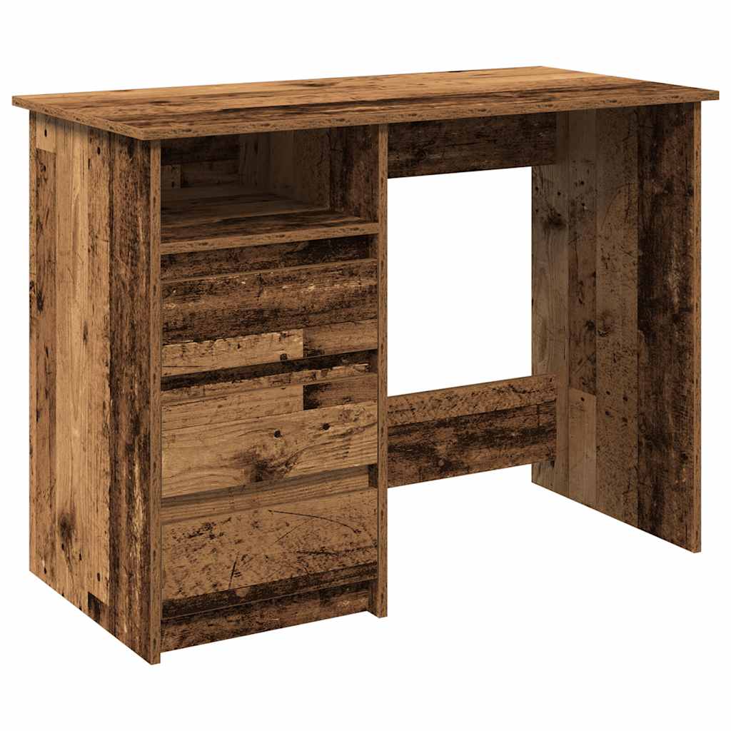 Scrivania Legno Antico 102x50x75 cm in Legno Multistrato - homemem39