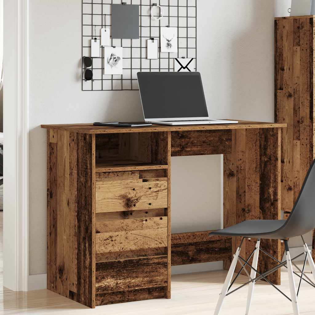 Scrivania Legno Antico 102x50x75 cm in Legno Multistrato | homemem39