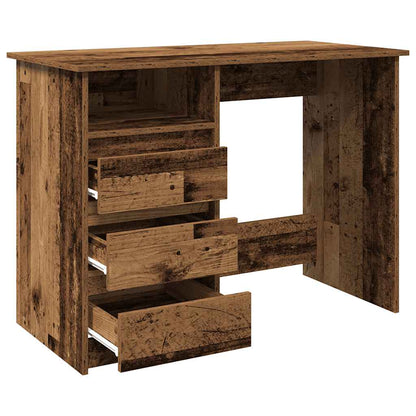 Scrivania Legno Antico 102x50x75 cm in Legno Multistrato - homemem39