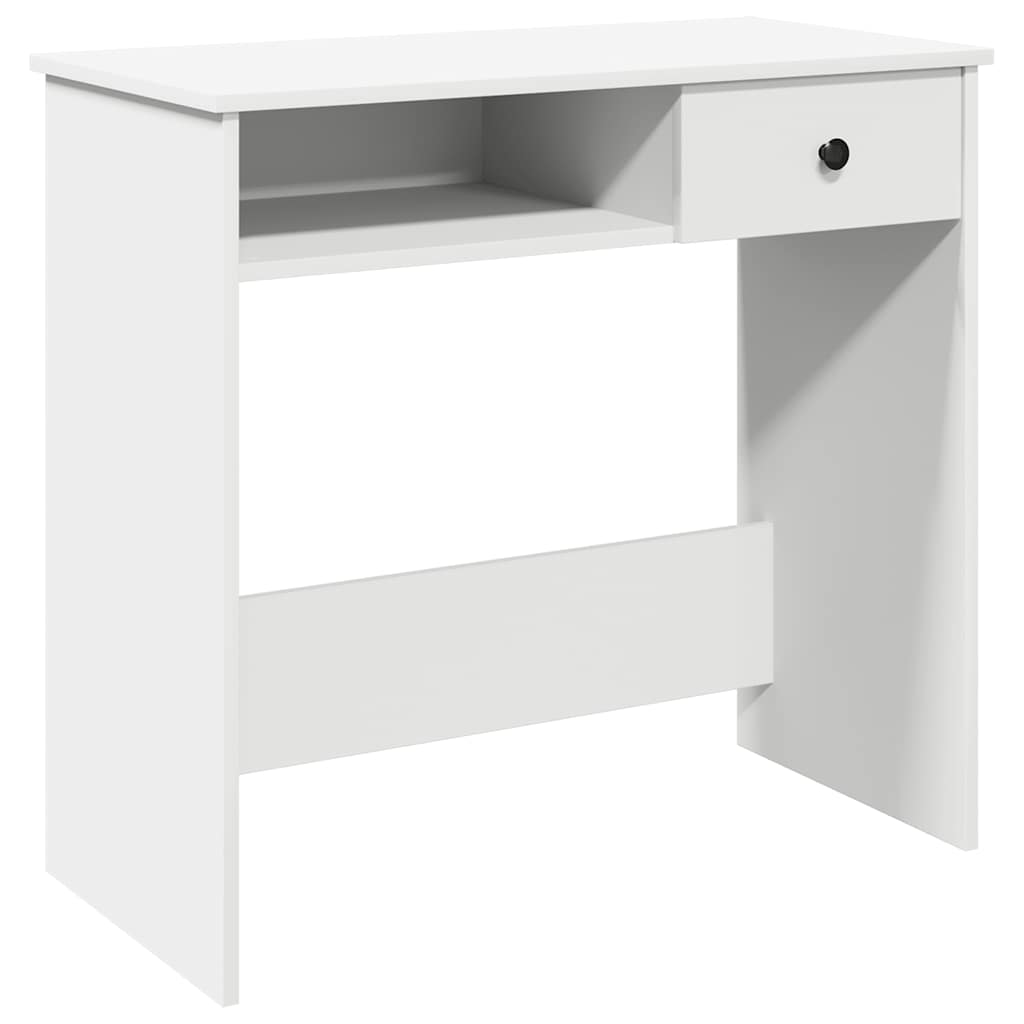 Scrivania Bianca 80x40x75 cm in Legno Multistrato | homemem39