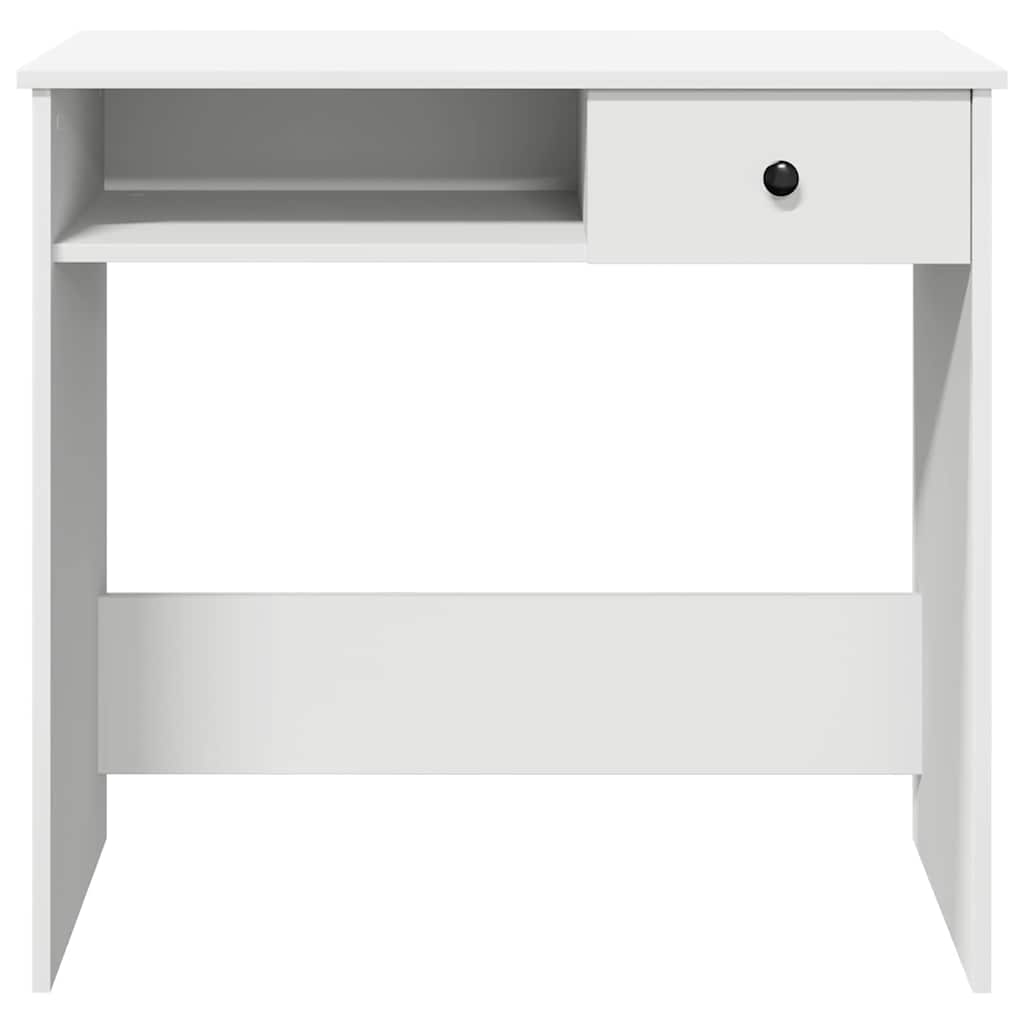 Scrivania Bianca 80x40x75 cm in Legno Multistrato | homemem39