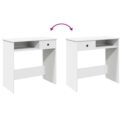 Scrivania Bianca 80x40x75 cm in Legno Multistrato | homemem39
