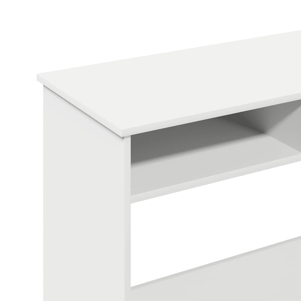 Scrivania Bianca 80x40x75 cm in Legno Multistrato | homemem39
