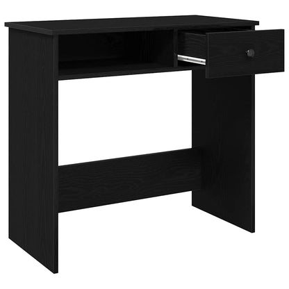 Scrivania Nera 80x40x75 cm in Legno Multistrato | homemem39