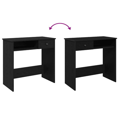 Scrivania Nera 80x40x75 cm in Legno Multistrato - homemem39