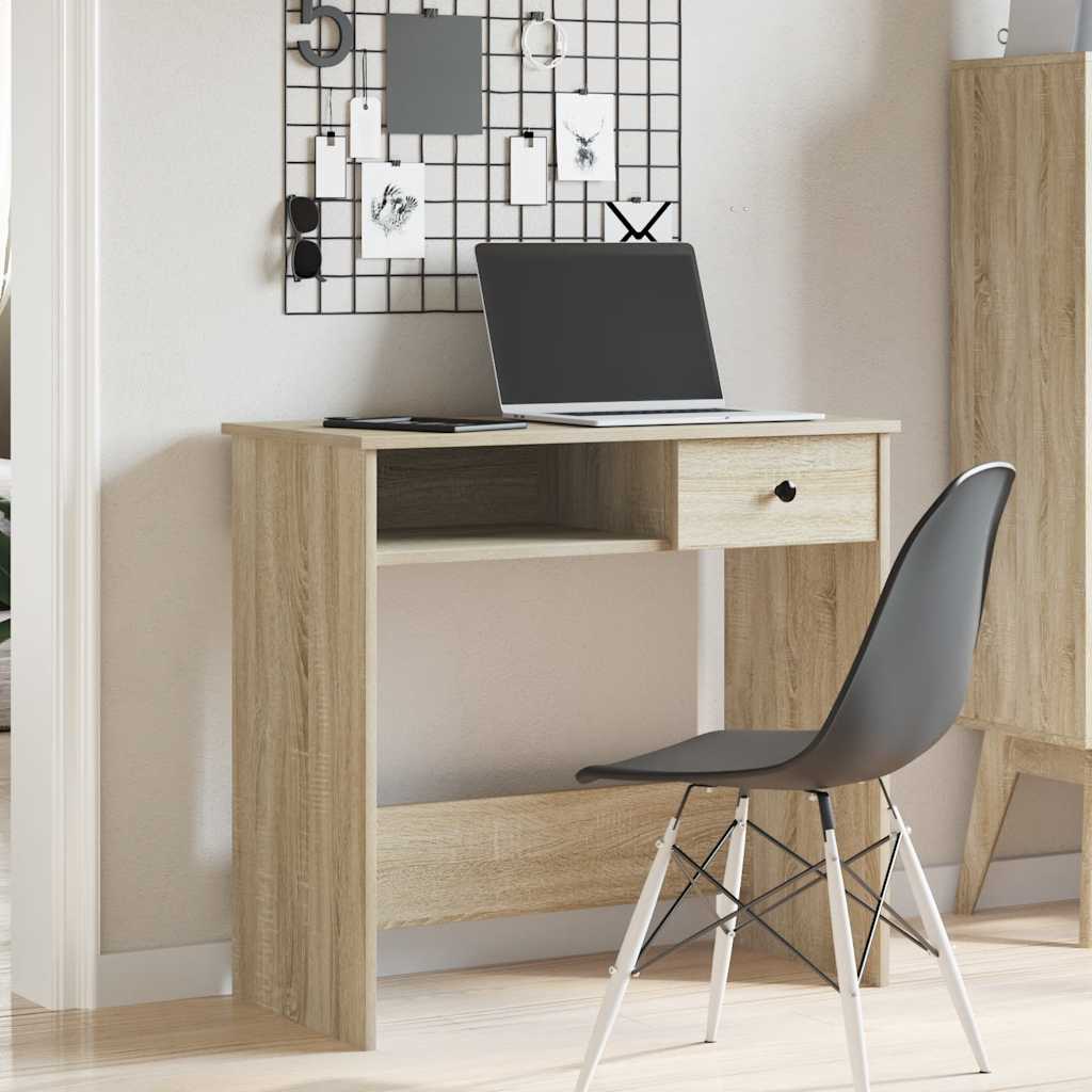 Scrivania Rovere Sonoma 80x40x75 cm in Legno Multistrato | homemem39