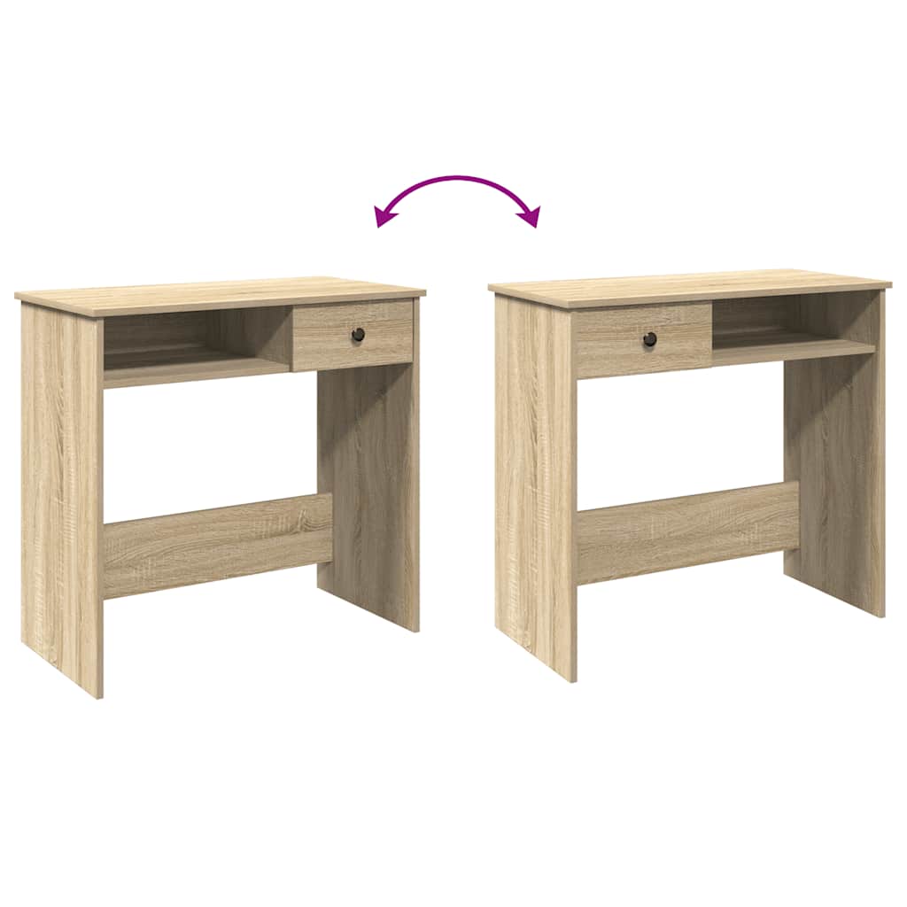Scrivania Rovere Sonoma 80x40x75 cm in Legno Multistrato | homemem39