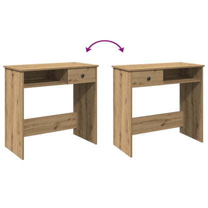 Scrivania Rovere Artigianale 80x40x75 cm in Legno Multistrato | homemem39