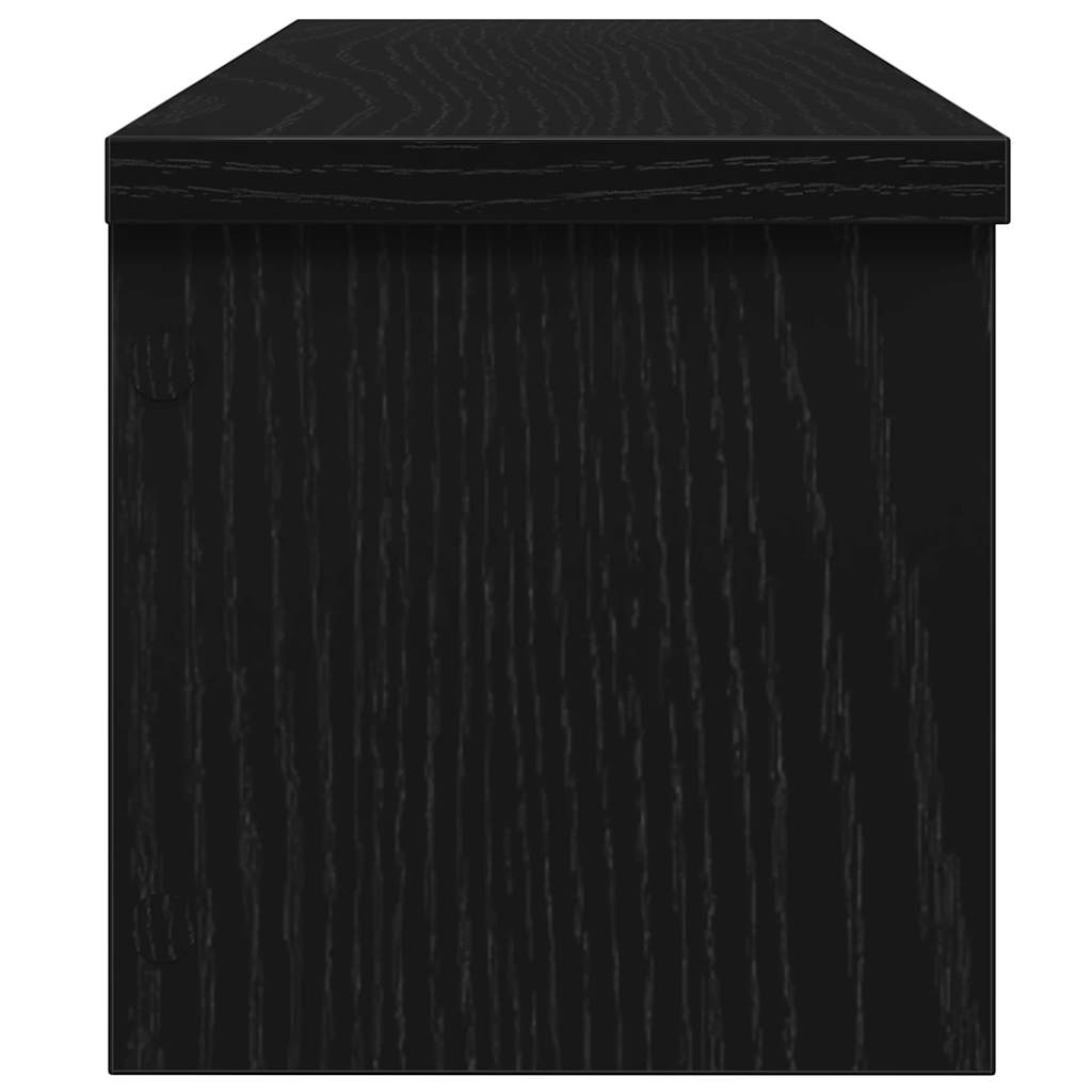Scaffale da Cucina Impilabile Nera 50x15x16 cm in Truciolato | homemem39