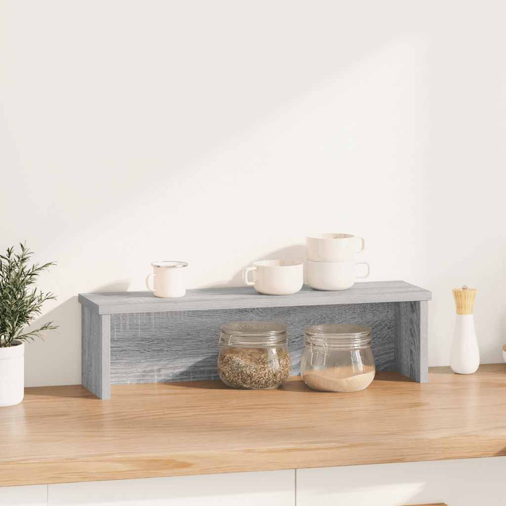 Scaffale da Cucina Impilabile Grigio Sonoma 50x15x16 cm - homemem39