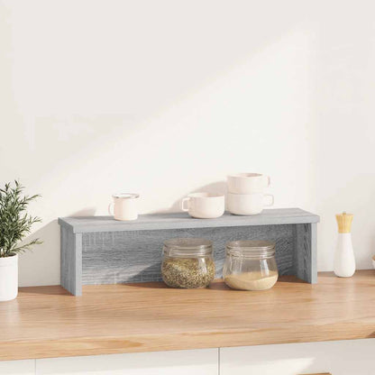 Scaffale da Cucina Impilabile Grigio Sonoma 60x15x16 cm - homemem39