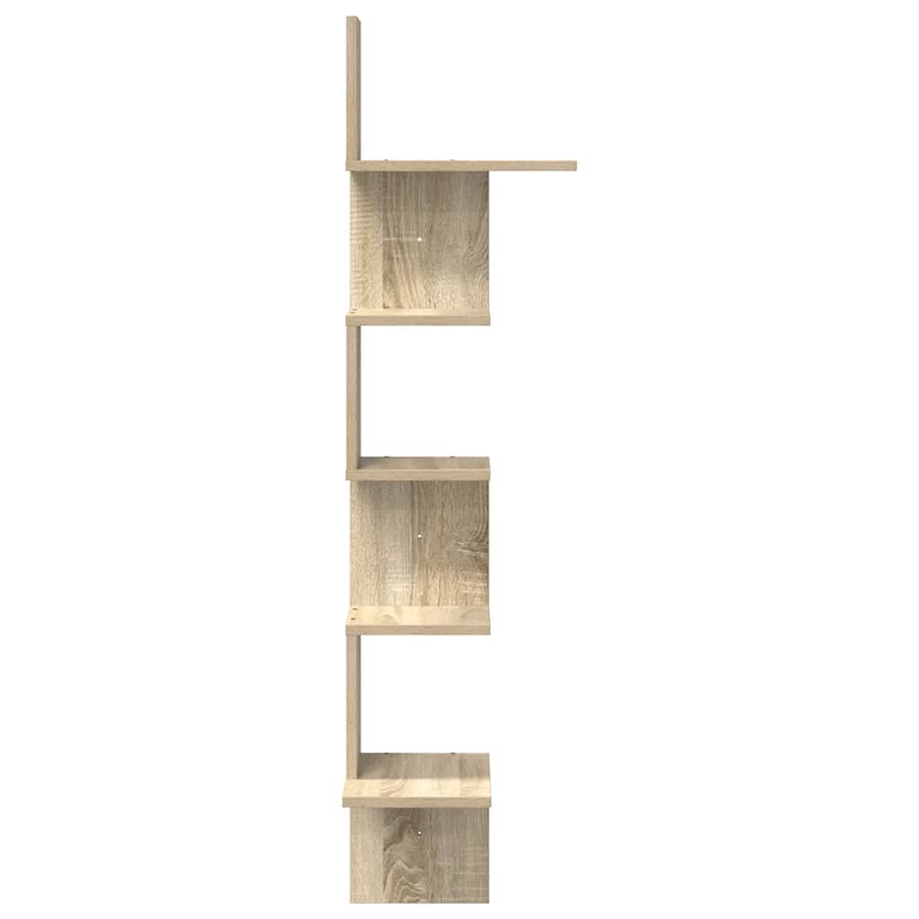 Scaffale Angolare Muro Rovere Sonoma 32x32x127,5 cm Truciolato | homemem39