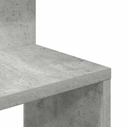 Scaffale Angolare a Muro Grigio Cemento 32x32x127,5 cm | homemem39
