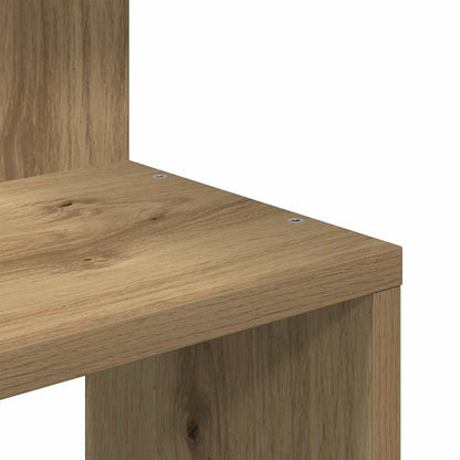 Scaffale Angolare Muro Rovere Artigianale 32x32x127,5 cm | homemem39