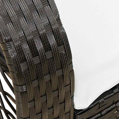 Sedia a Dondolo da Giardino con Cuscini in Polyrattan Nero - homemem39