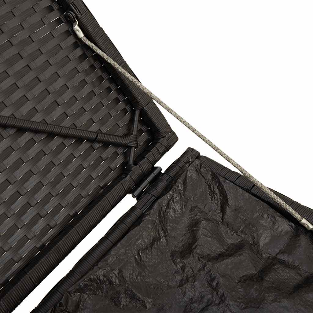 Sgabelli Giardino con Cuscini 2 pz Nero 40x40x43 cm Polyrattan - homemem39