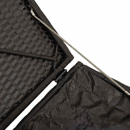 Sgabelli Giardino con Cuscini 2 pz Nero 40x40x43 cm Polyrattan - homemem39