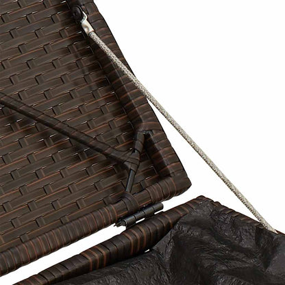 Sgabelli Giardino con Cuscini 2pz Marrone 40x40x43cm Polyrattan - homemem39