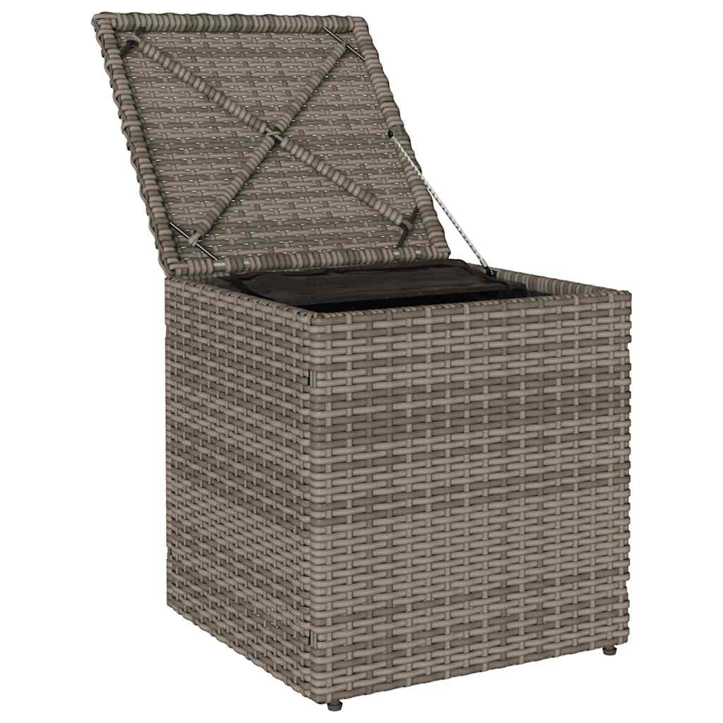Sgabelli Giardino con Cuscini 2 pz Grigio 40x40x43cm Polyrattan - homemem39