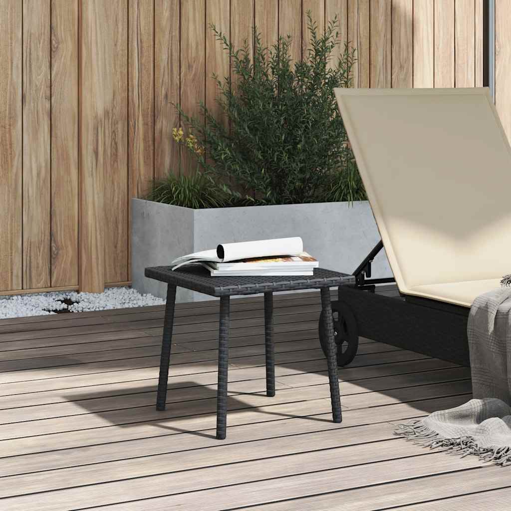 Tavolino da Giardino Rettangolare Nero 40x40x37 cm Polyrattan | homemem39