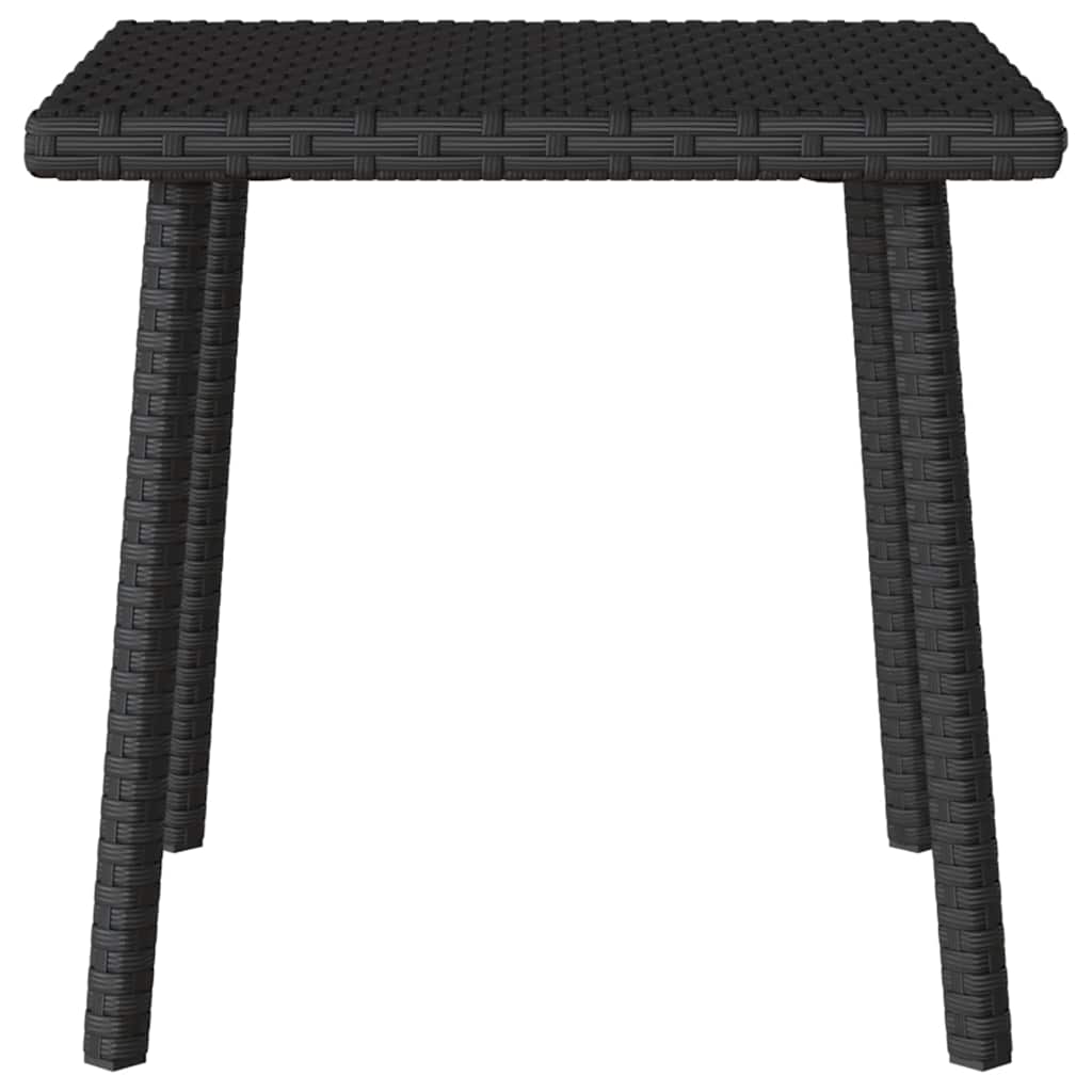 Tavolino da Giardino Rettangolare Nero 40x40x37 cm Polyrattan | homemem39