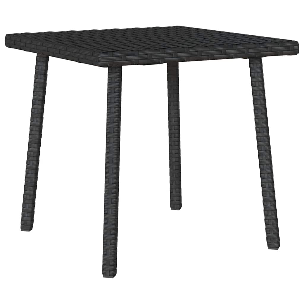 Tavolino da Giardino Rettangolare Nero 40x40x37 cm Polyrattan | homemem39
