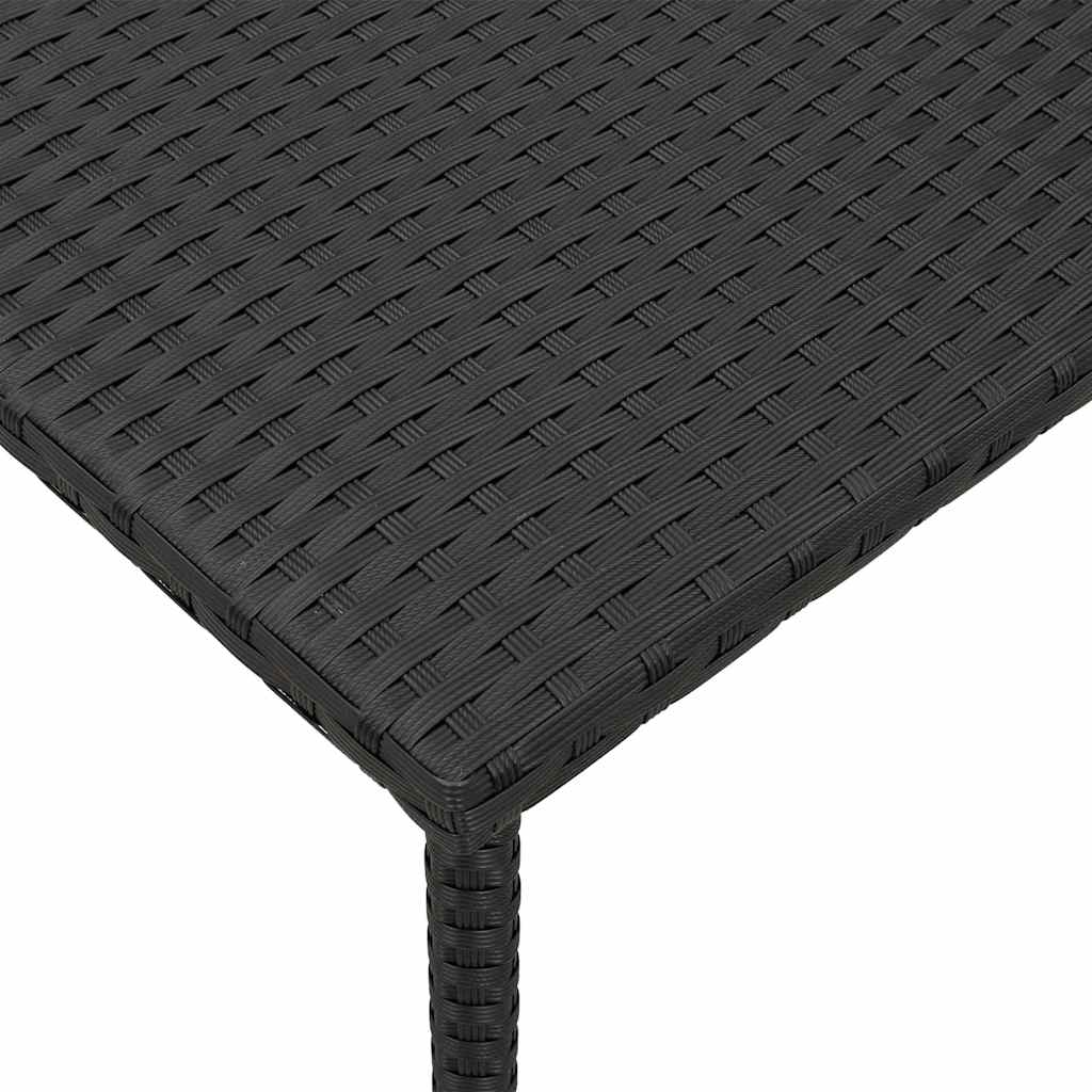 Tavolino da Giardino Rettangolare Nero 40x40x37 cm Polyrattan | homemem39