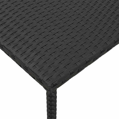 Tavolino da Giardino Rettangolare Nero 40x40x37 cm Polyrattan | homemem39