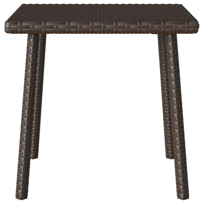Tavolino Giardino Rettangolare Marrone 40x40x37 cm Polyrattan