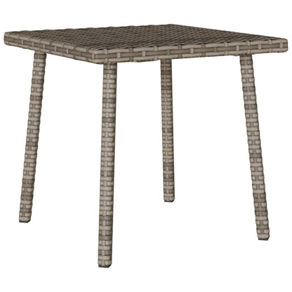 Tavolino da Giardino Rettangolare Grigio 40x40x37 cm Polyrattan | homemem39