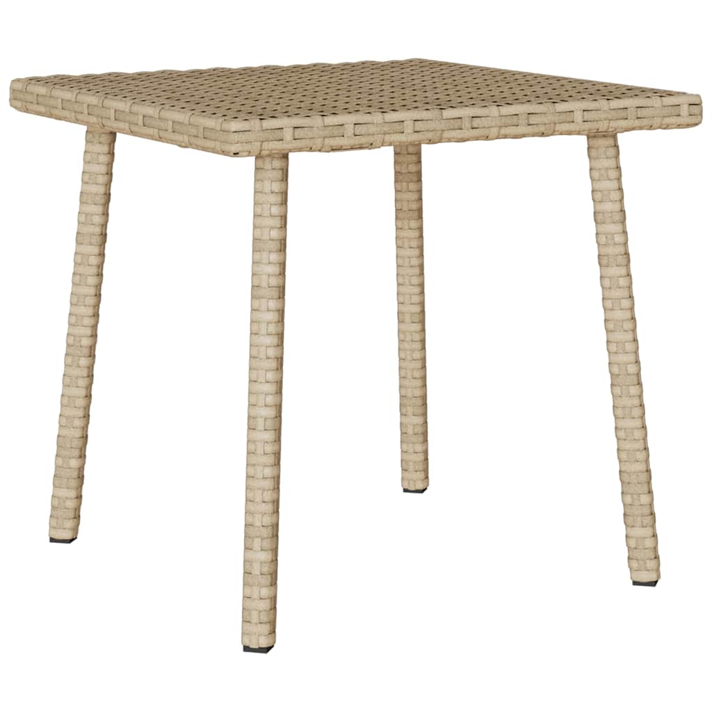 Tavolino da Giardino Rettangolare Beige 40x40x37 cm Polyrattan | homemem39