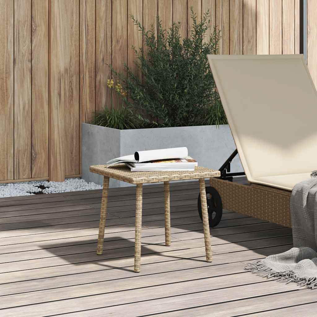 Tavolino da Giardino Rettangolare Beige 40x40x37 cm Polyrattan | homemem39