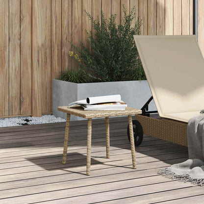 Tavolino da Giardino Rettangolare Beige 40x40x37 cm Polyrattan | homemem39