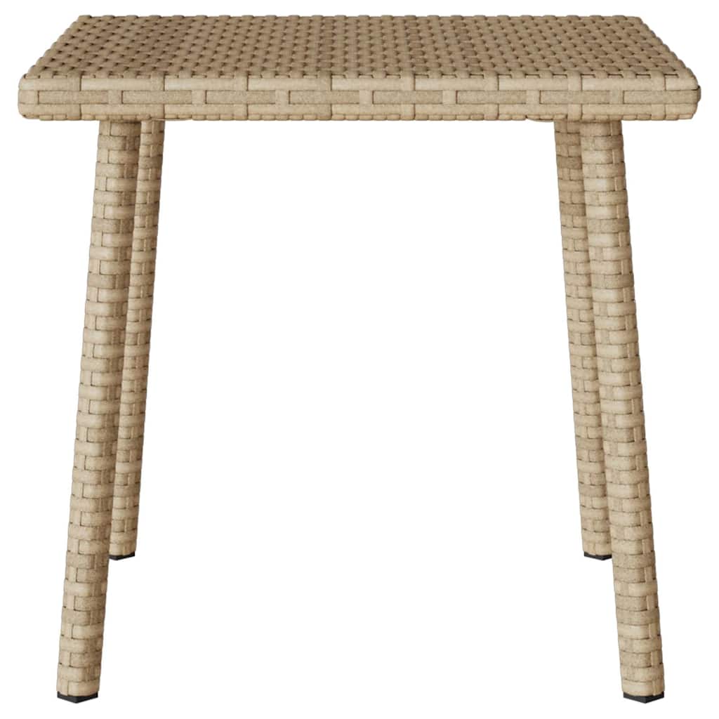 Tavolino da Giardino Rettangolare Beige 40x40x37 cm Polyrattan | homemem39