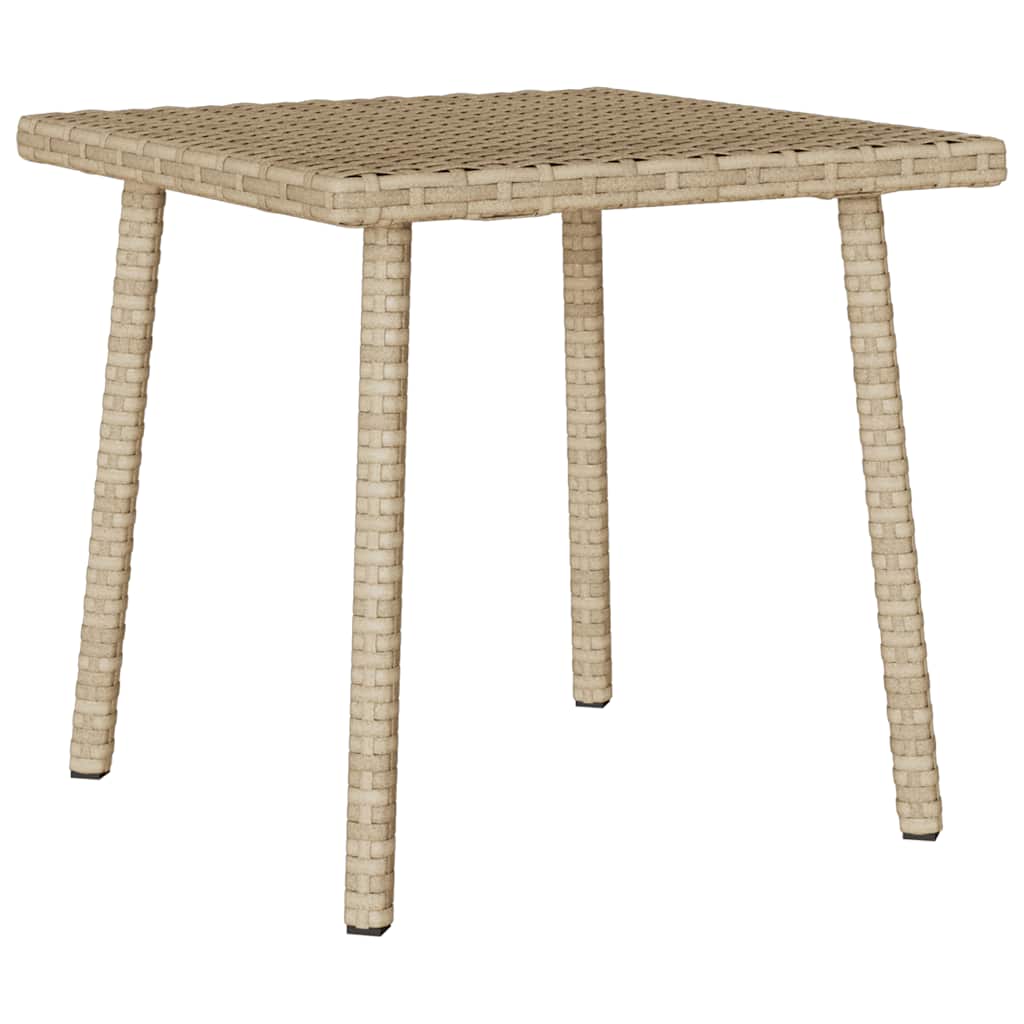 Tavolino da Giardino Rettangolare Beige 40x40x37 cm Polyrattan | homemem39