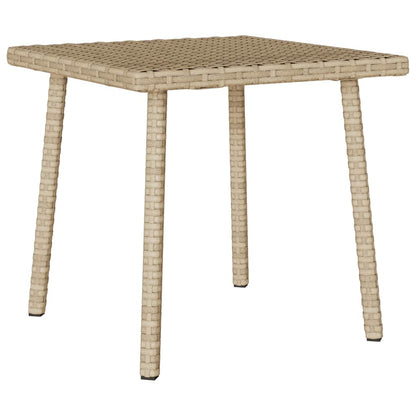 Tavolino da Giardino Rettangolare Beige 40x40x37 cm Polyrattan | homemem39