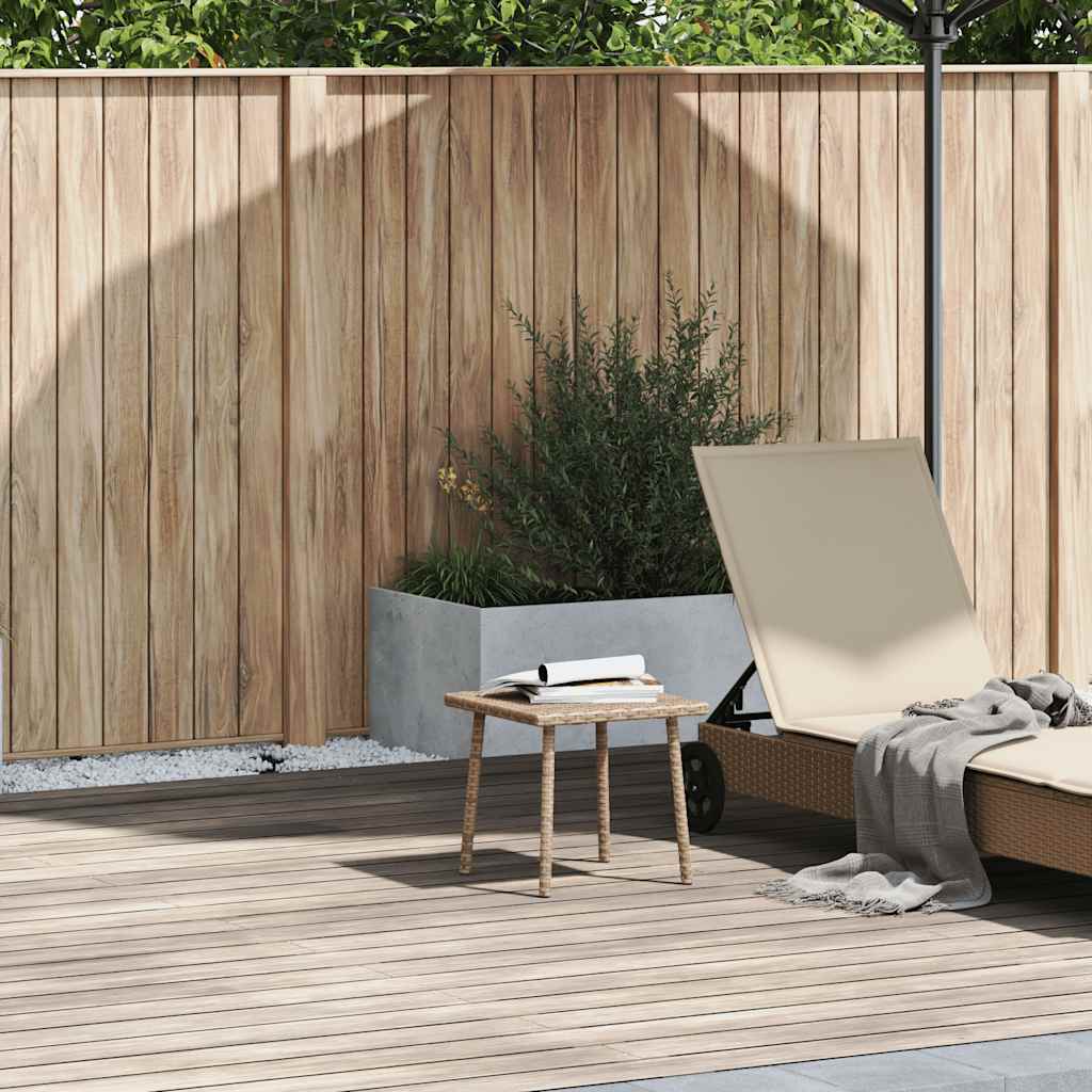 Tavolino da Giardino Rettangolare Beige 40x40x37 cm Polyrattan | homemem39